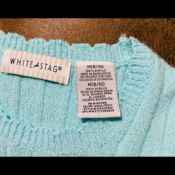 White Stag Women’s Acrylic Short Sleeve Sweater Size Medium 8/10 - Picture 6 of 8